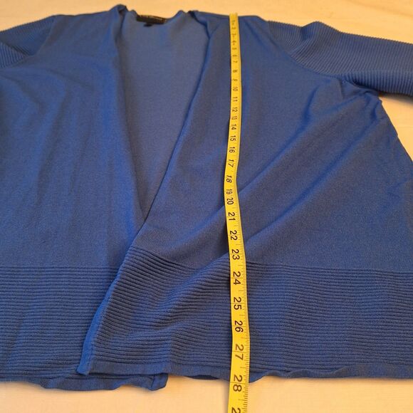 Lane Bryant Cobalt Blue 3/4 Sleeve Cardigan Sweater Stretch Office Size 26/28 - Picture 6 of 9